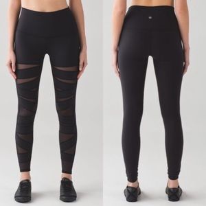 Lululemon Tech Mesh Wunder Under Bandage leggings